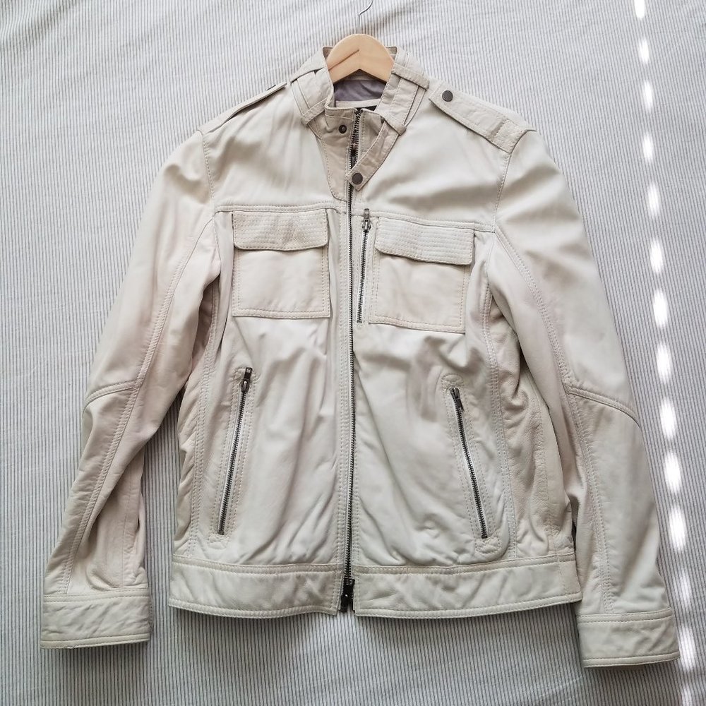Genuine Leather Unisex Moto Jacket